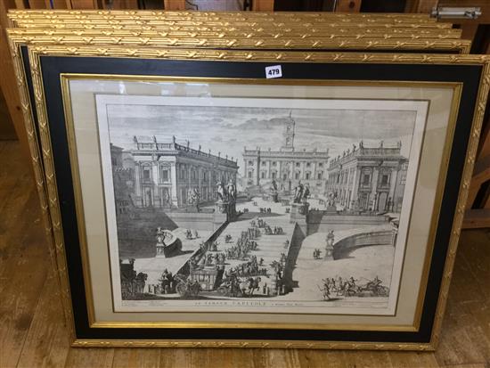 7 large framed prints of Rome